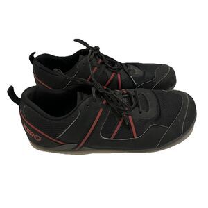 Xero Shoes Prio Mens Size 13 Black Red Barefoot Minimalist Zero Drop Running Gym